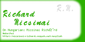 richard micsinai business card